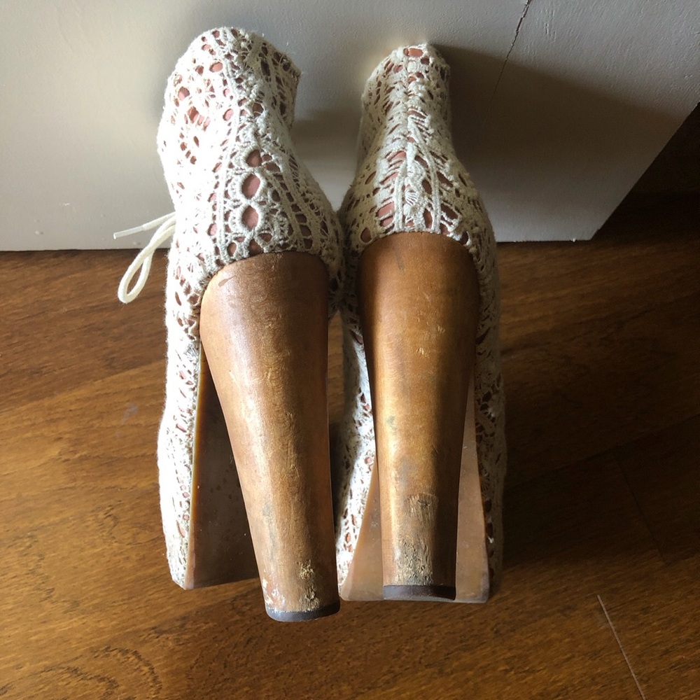 Jeffrey Campbell lace Havana ankle boots